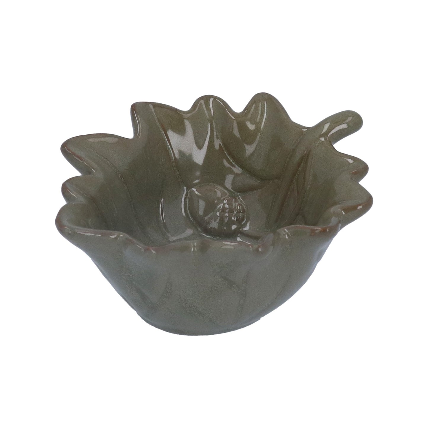 Green Porcelain Leaf Mini Bowl