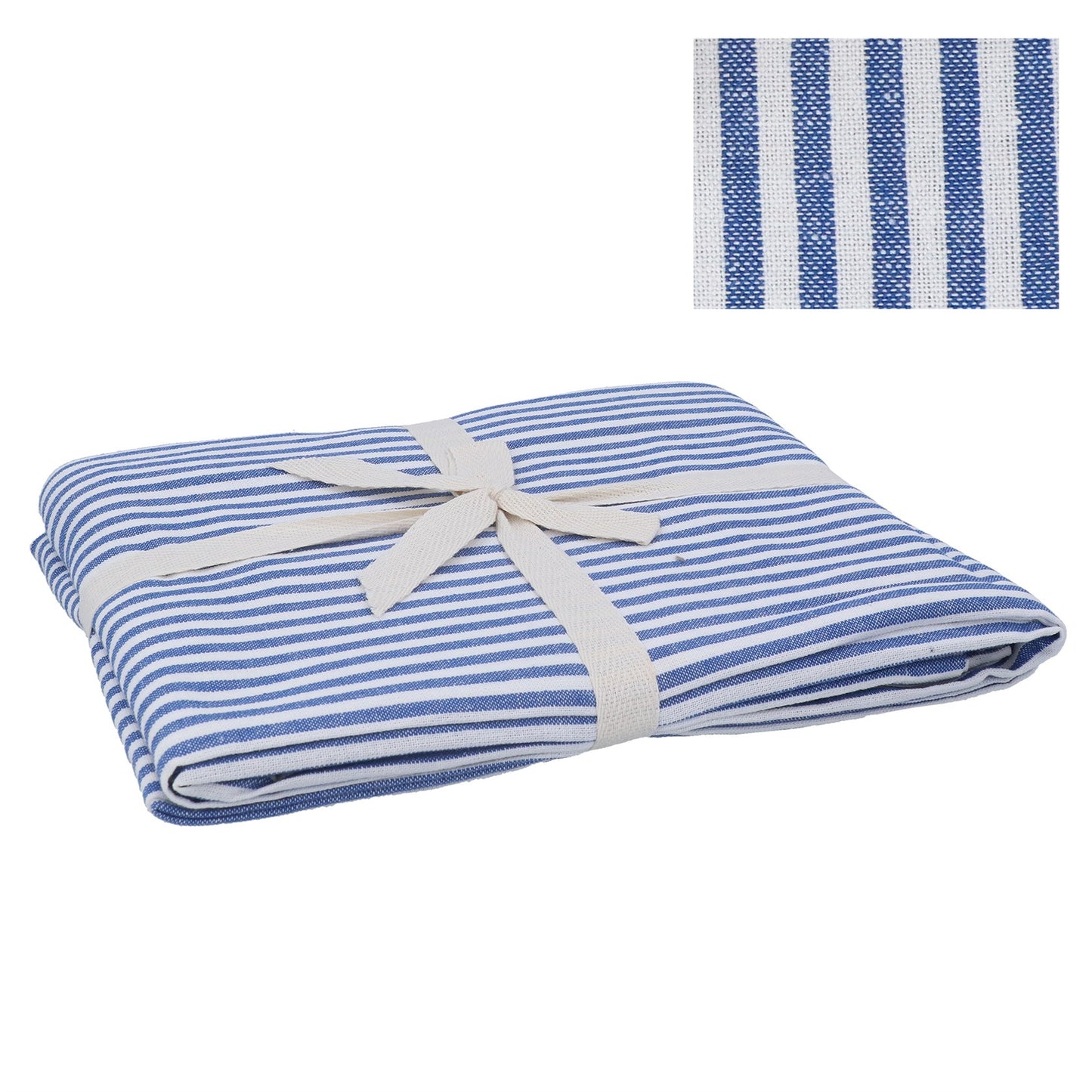 Blue Striped Tablecloth