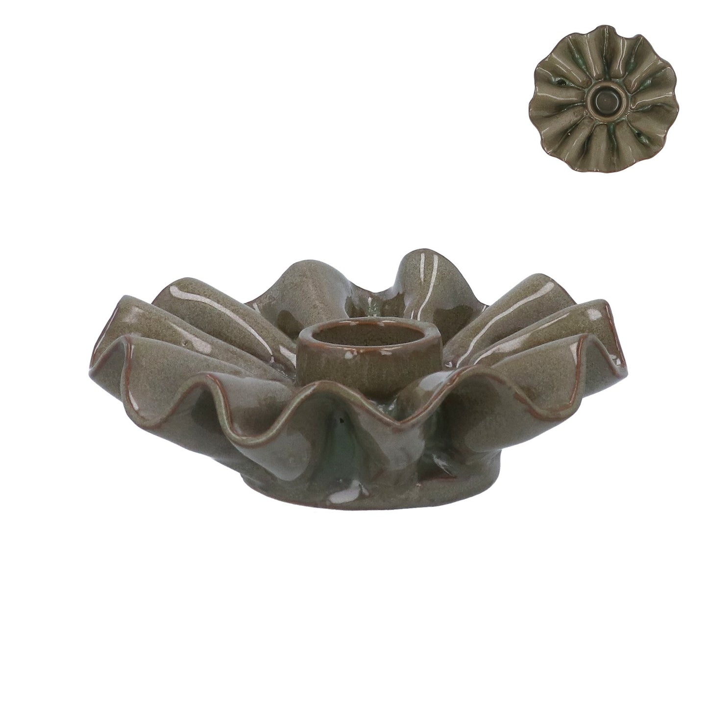 Porcelain Frill Candle Holder