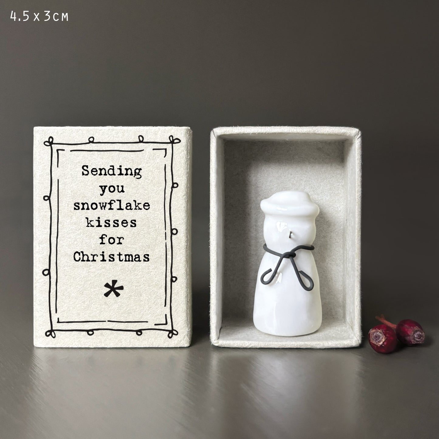East of India Matchbox Gift - Snowflake Kisses
