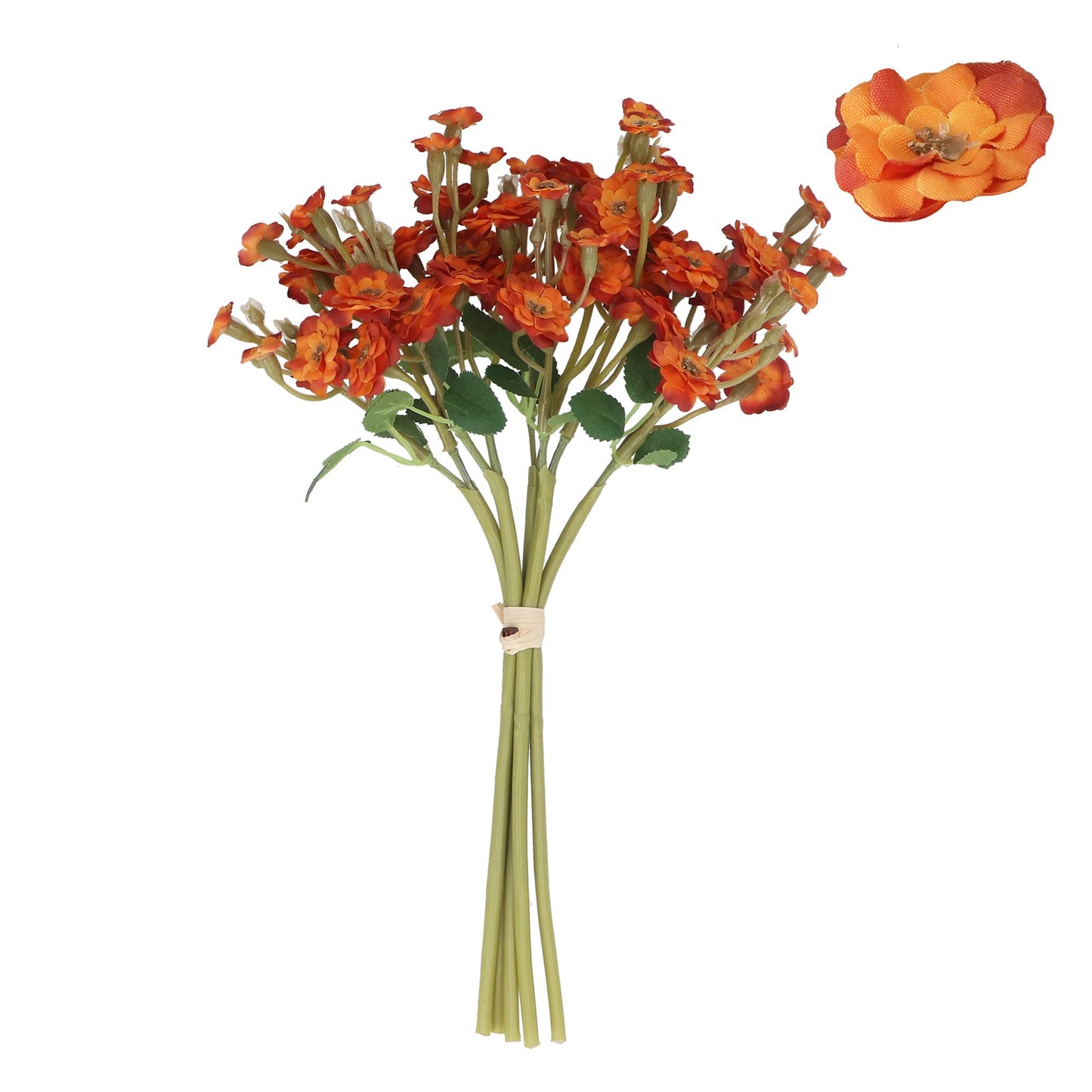 Artificial Miniature Orange Roses 5 stems