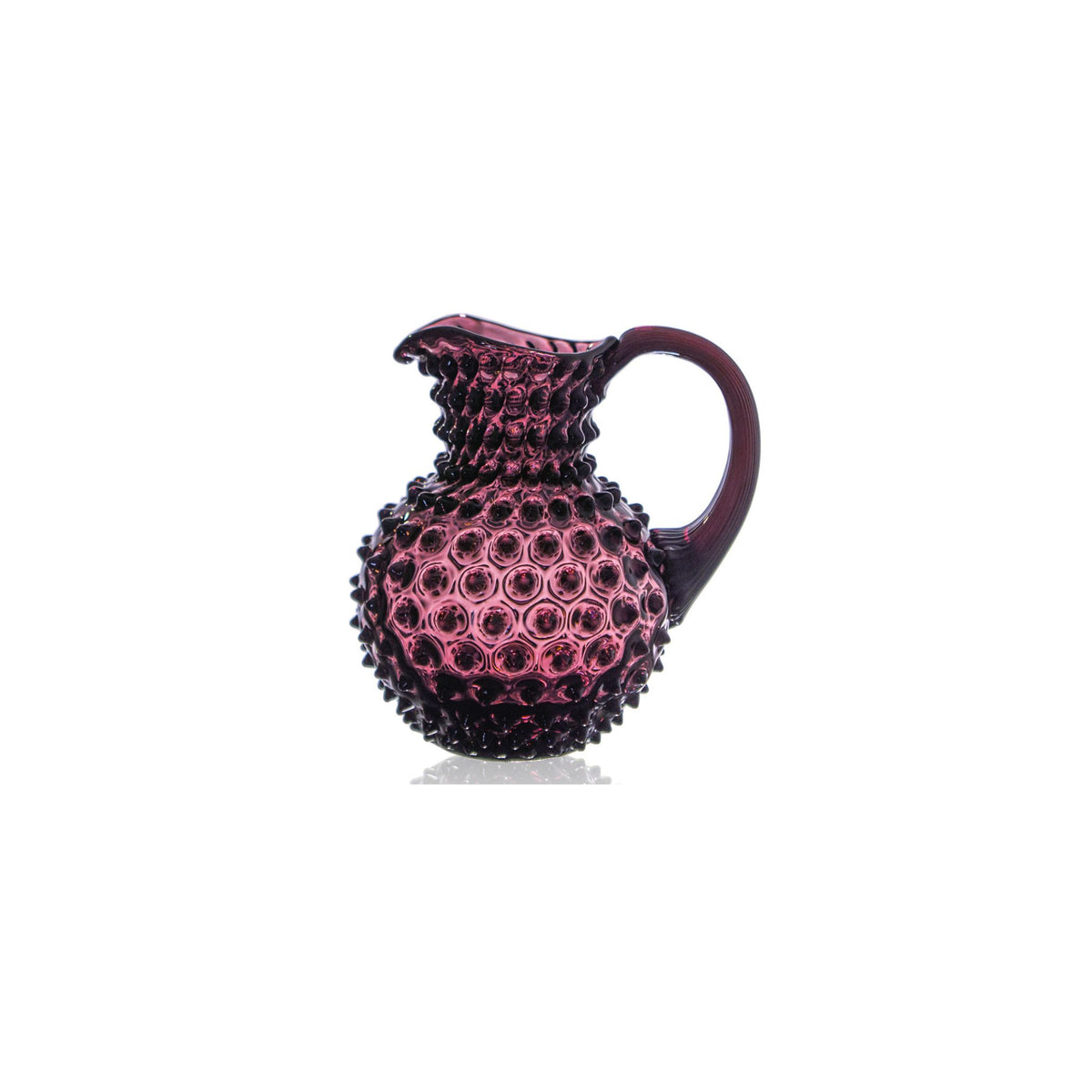 Klimchi Hobnail 1 Litre Glass Jug (Varied Colours)