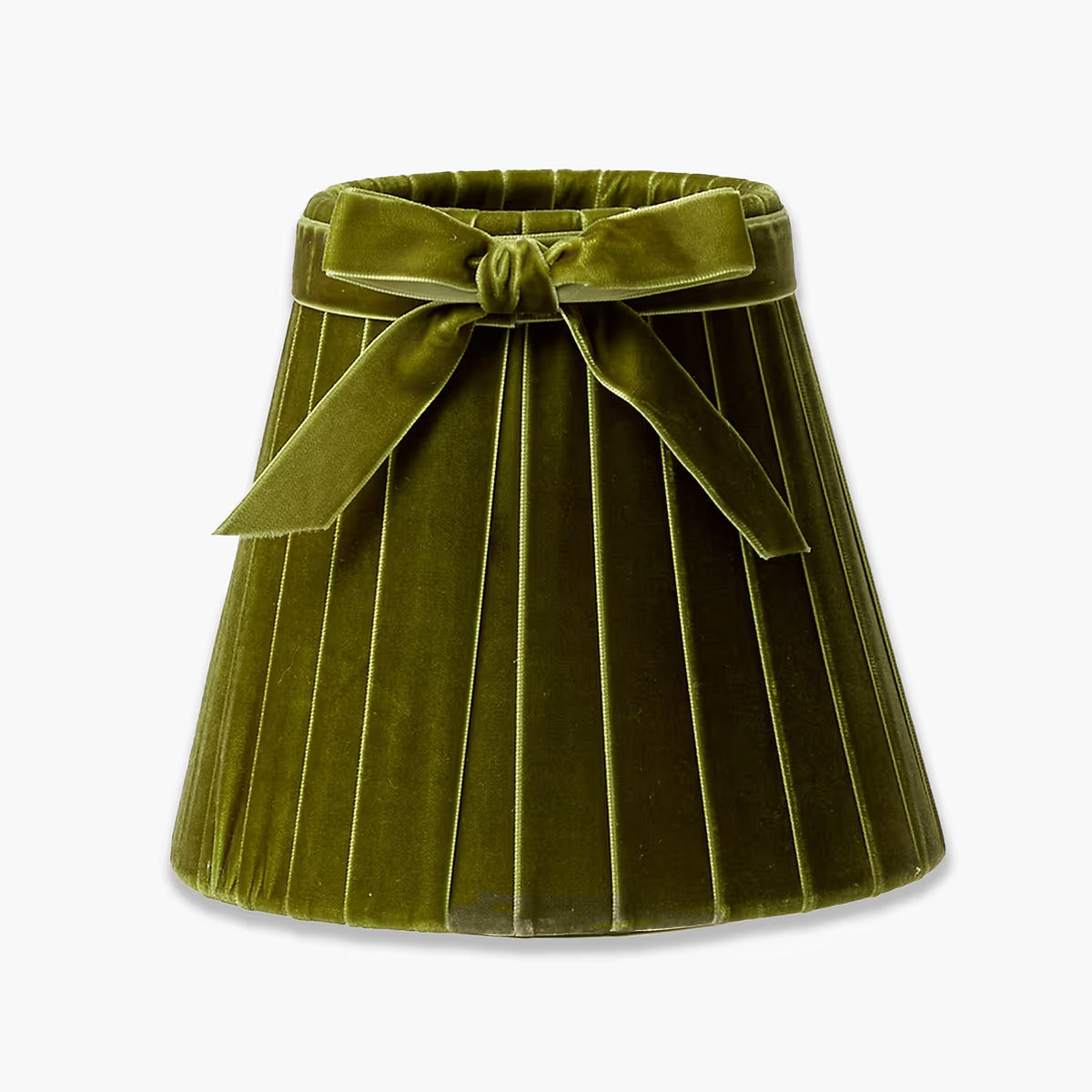 Olive Green Velvet Lampshades
