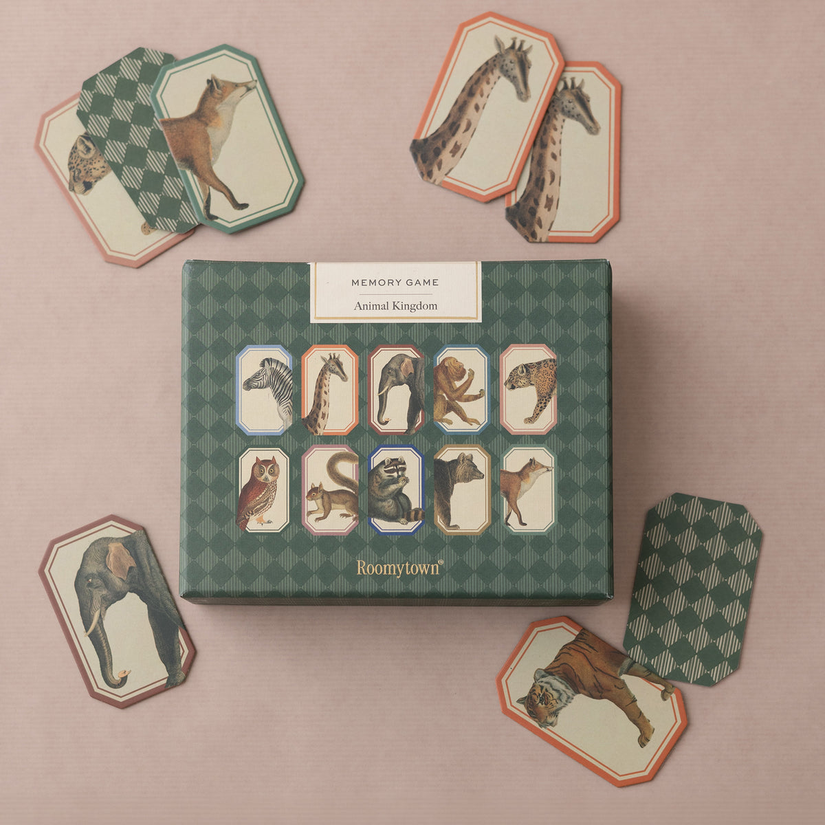Memory game with gorgeous hand drawn animals.