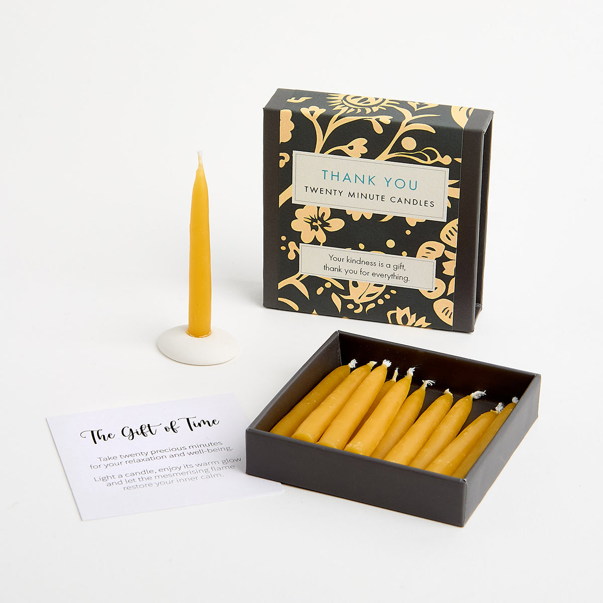 Cotton and Grey Mini Beeswax Candle Affirmations