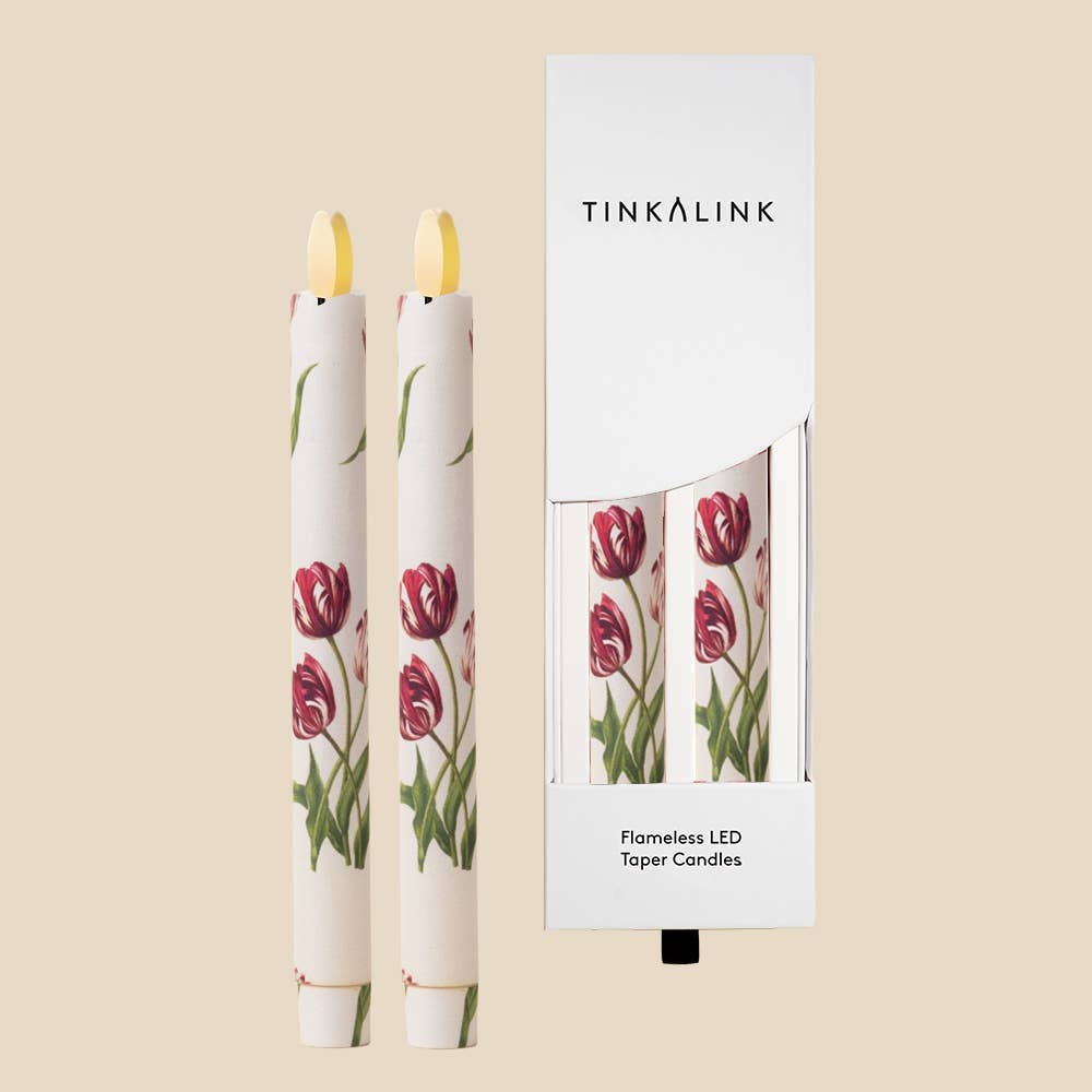 Heritage Tulip Flameless LED Wax Candles: Heritage Tulip Parchment
