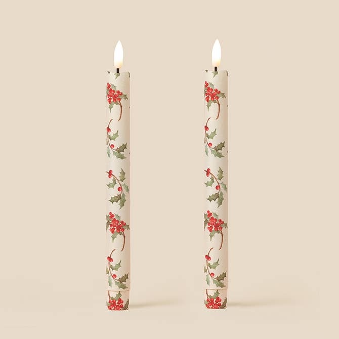 Holly Pop Flameless LED Wax Candles : Evergreen