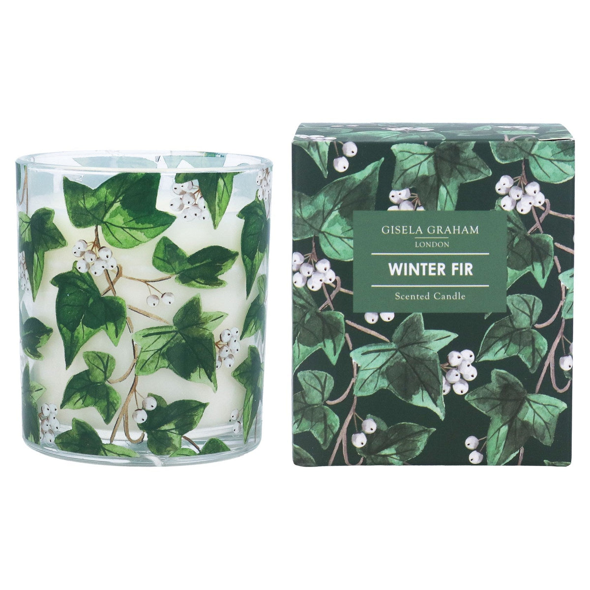 Winter Fir Candle, Smells of Winter Fir, Decorated Container