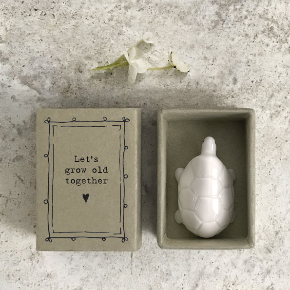 East of India Matchbox Gift - Growing old