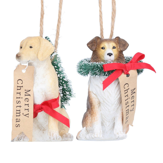 Gisela Graham Collie Dog Christmas Decoration