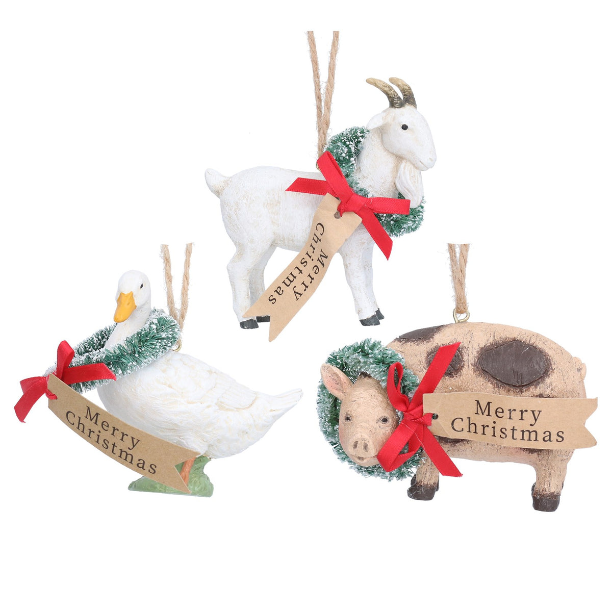 Gisela Graham Goat Christmas Tree Decoration