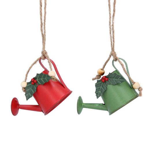 Gisela Graham Watering Can Hanging Decoration