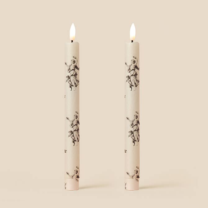 Rococo Reverie Flameless LED Wax Candles: Parchment