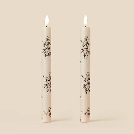 Rococo Reverie Flameless LED Wax Candles: Parchment