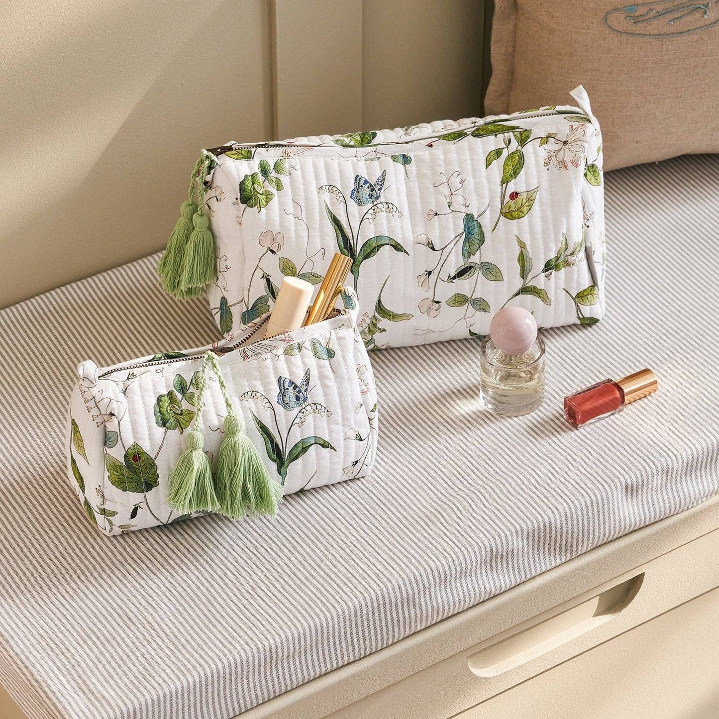 Wild Floral Cotton Wash Bag