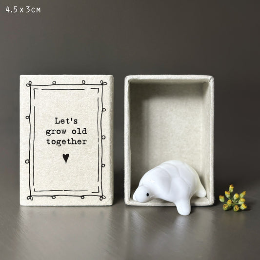 East of India Matchbox Gift - Growing old