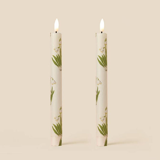 Snowdrops Flameless LED Wax Candles: Parchment