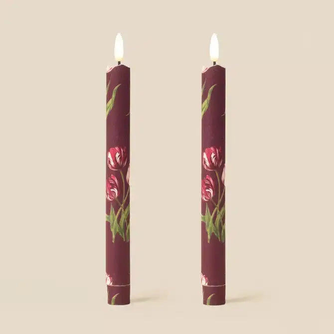 Heritage Tulip Flameless LED Wax Candles: Heritage Tulip Parchment