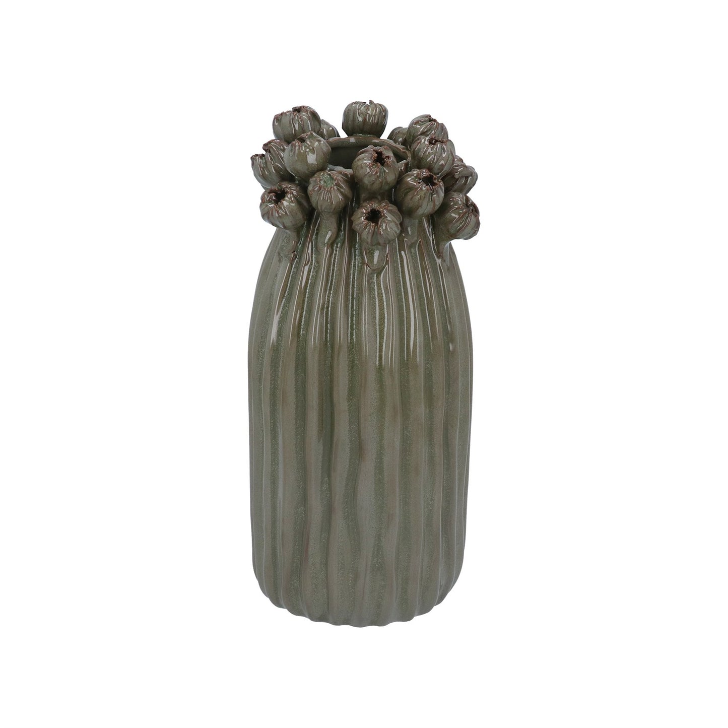 Green Porcelain Seed Head Vase