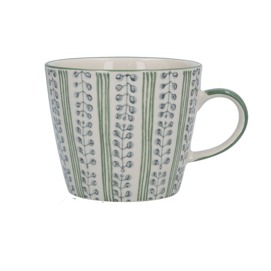 Green Stripe Berry Mug