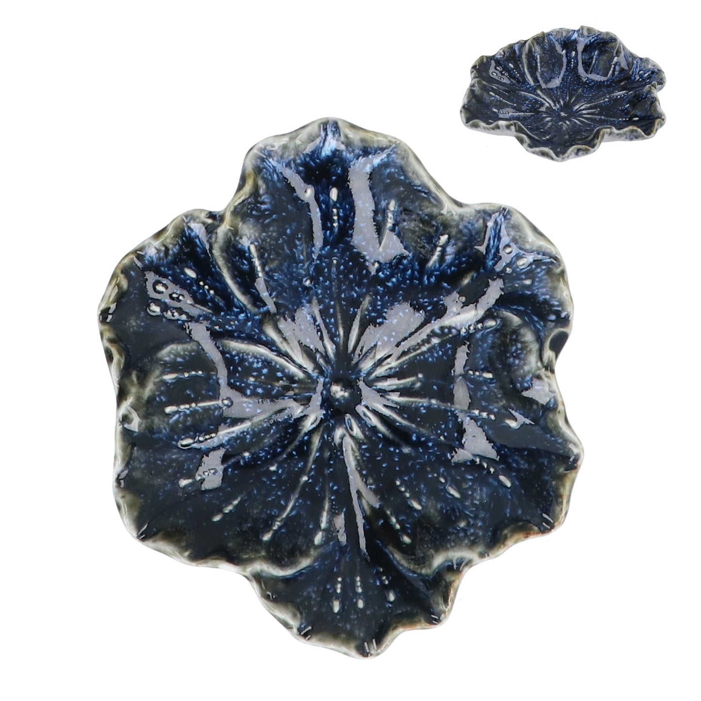 Blue Reactive Hellebore Trinket Dish