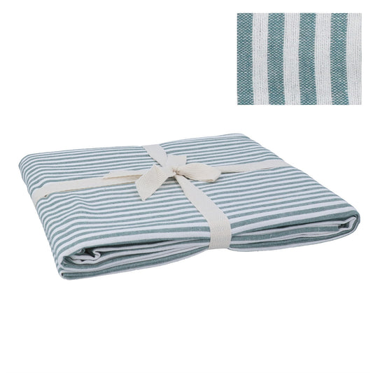 Green Striped Tablecloth