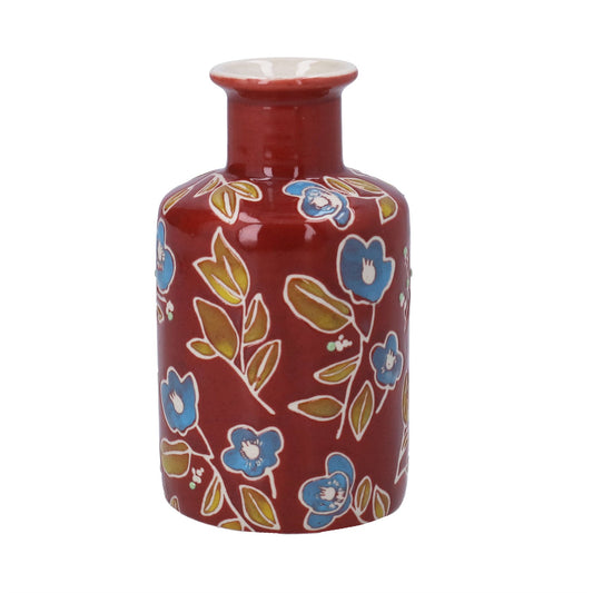 Gisela Graham Stoneware Floral Bud Vase