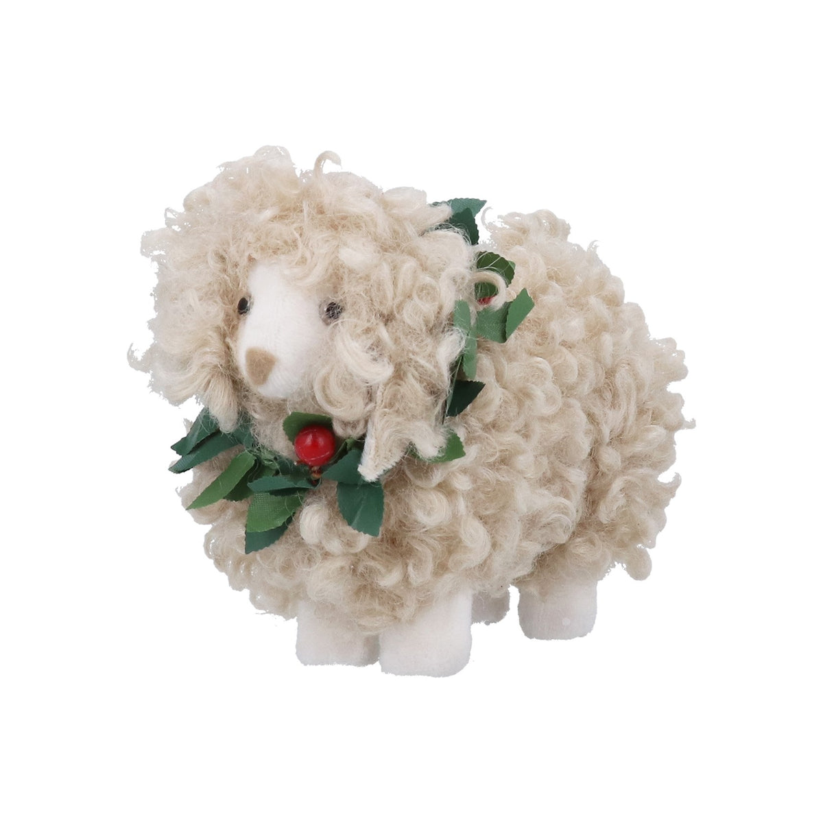 Sheep With a Wreath Christmas Decoration 14cm