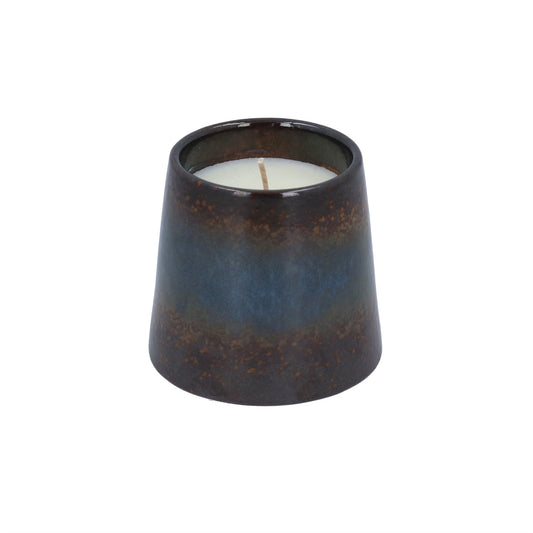 Brown/Blue Reactive Glaze Scented Candle Pot
