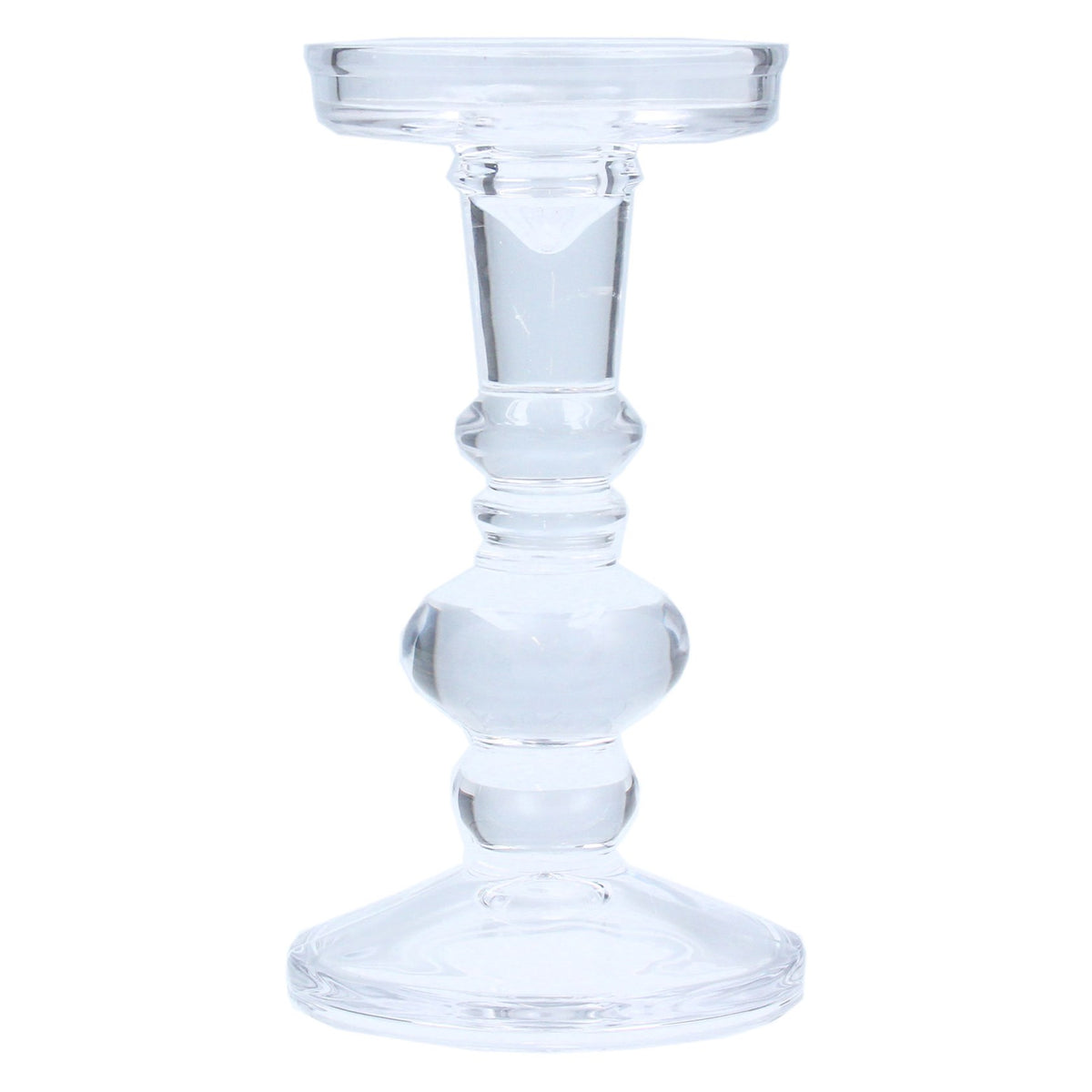 Glass Candlestick 18cm