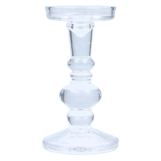 Glass Candlestick 18cm