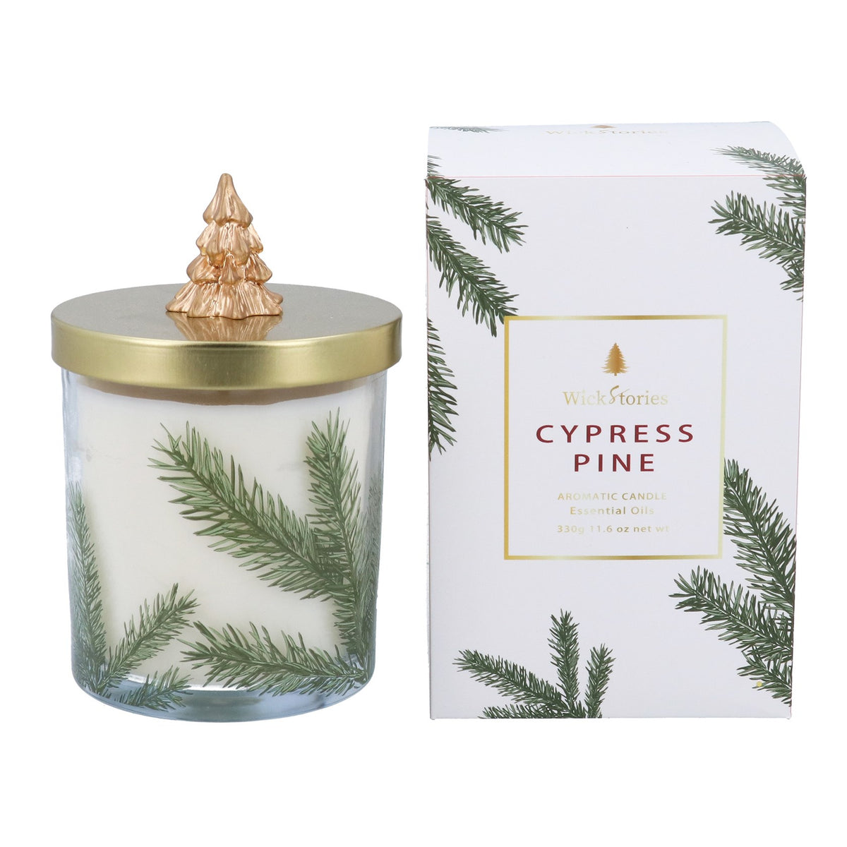 Gisela Graham Boxed Scented Candle 15cm Cedar Pine