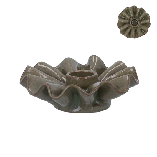 Porcelain Frill Candle Holder