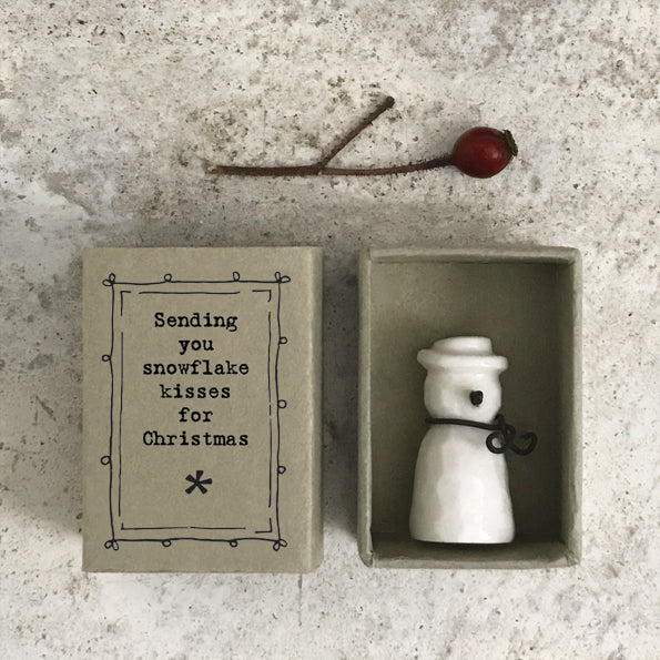 East of India Matchbox Gift - Snowflake Kisses
