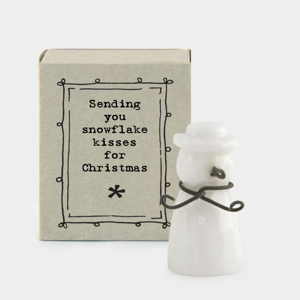 East of India Matchbox Gift - Snowflake Kisses