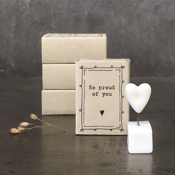 East of India Matchbox Gift - So Proud of You