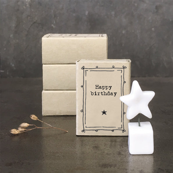 East of India Matchbox Gift - Happy Birthday