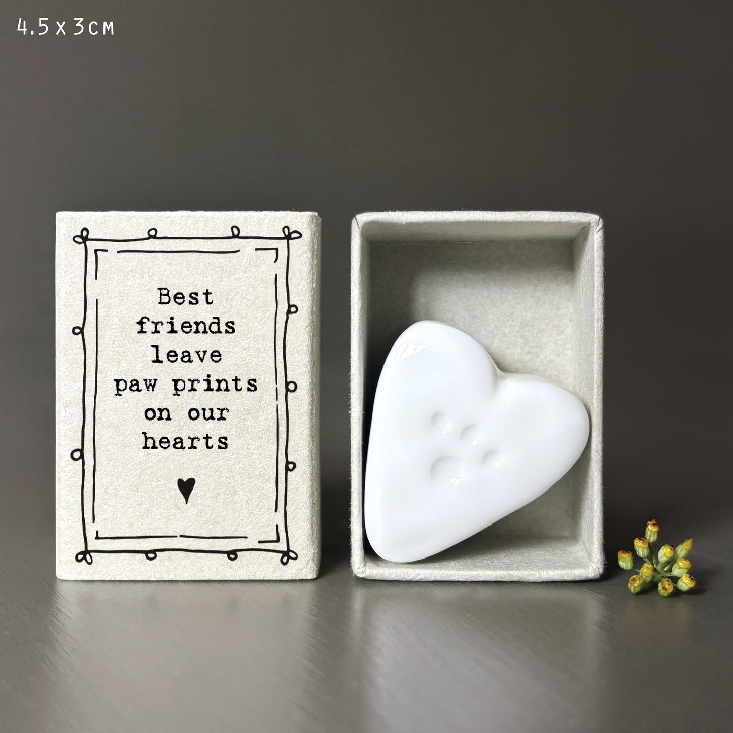 East of India Matchbox Gift - Doggie Paw Print