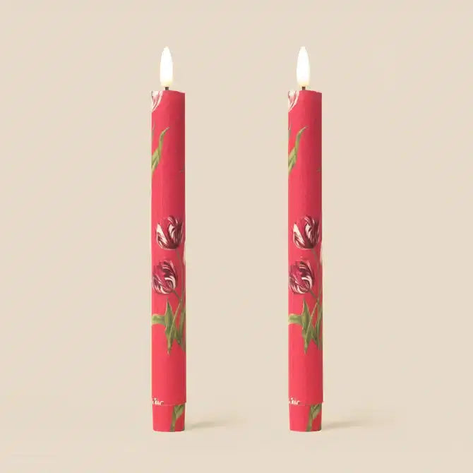 Heritage Tulip Flameless LED Wax Candles: Heritage Tulip Parchment