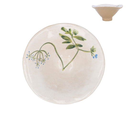 Meadow Flower Stoneware Snack Bowl