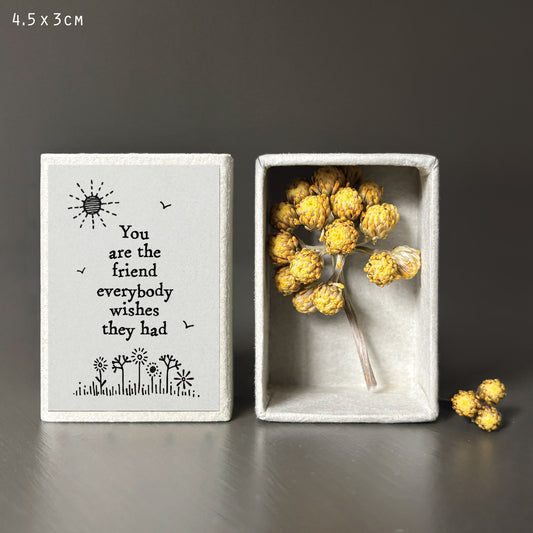 East of India Matchbox Gift - Friends