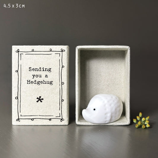 East of India Matchbox Gift - Hedgehog