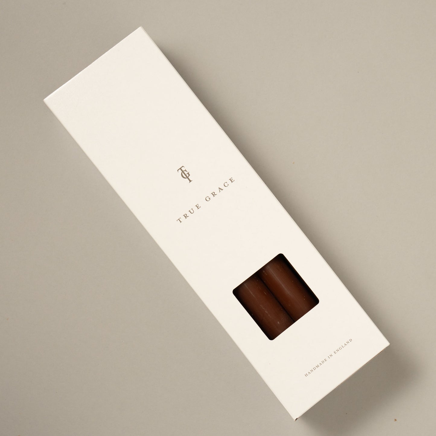 True Grace Single Dining Candle (Mocha)