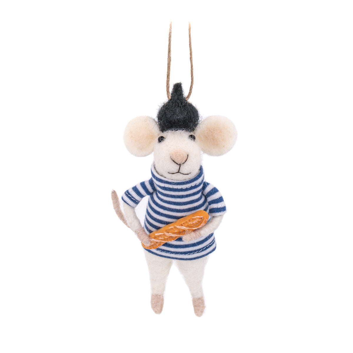 Sass & Belle French Baguette Mouse Christmas Decoration