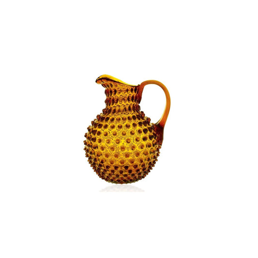 Klimchi Hobnail 1 Litre Glass Jug (Varied Colours)
