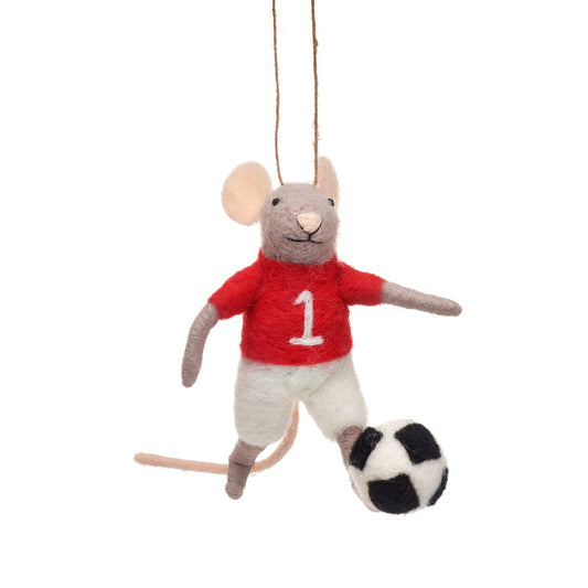 Football Mouse Christmas Decoration