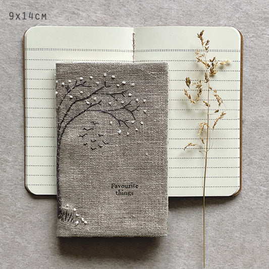 East of India Mini Linen Notebook
