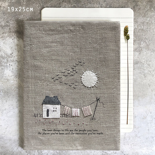 East of India Large Linen Notebook
