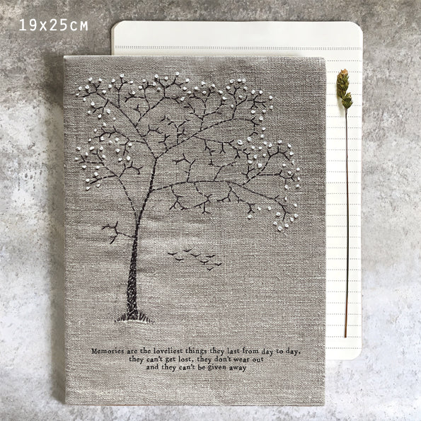 East of India Large Linen Notebook