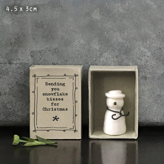 East of India Matchbox Gift - Snowflake Kisses
